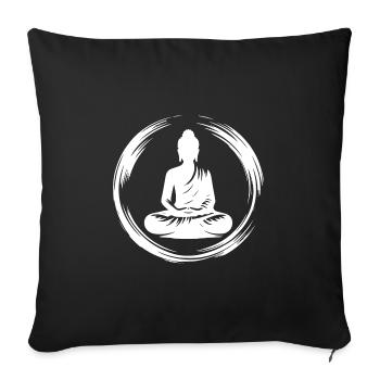 Yoga Teacher Body Mindfulness Souls Meditation - Sofa pillowcase 17,3'' x 17,3'' (45 x 45 cm) - black - Front