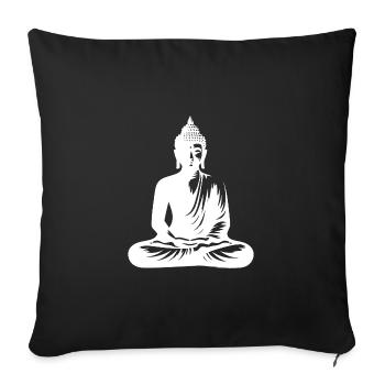 Buddha Body Mindfulness Souls Meditation - Sofa pillowcase 17,3'' x 17,3'' (45 x 45 cm) - black - Front