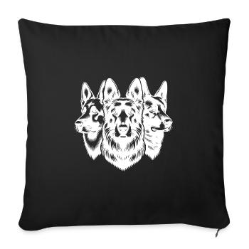 Chien élégant Berger Portrait - Housse de coussin décorative 45 x 45 cm - noir - Devant