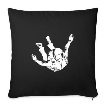 Phase de vol Formation au saut en parachute Vol - Housse de coussin décorative 45 x 45 cm - noir - Devant