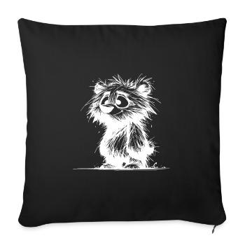 Scrubby Decksparrow Ours Enfants Croquis - Housse de coussin décorative 45 x 45 cm - noir - Devant