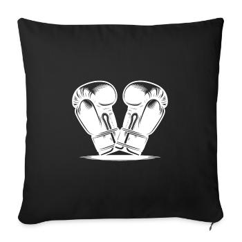 Boxhandschuhe bereit für den nächsten Boxkampf - Sofakissenbezug 45 x 45 cm - Schwarz - Vorne