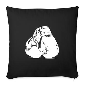 Gepolsterte Boxhandschuhe für perfekten Schlag - Sofakissenbezug 45 x 45 cm - Schwarz - Vorne