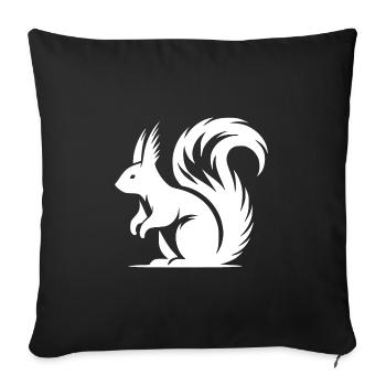 Cute Squirrel Tattoo Style Drawing - Sofa pillowcase 17,3'' x 17,3'' (45 x 45 cm) - black - Front