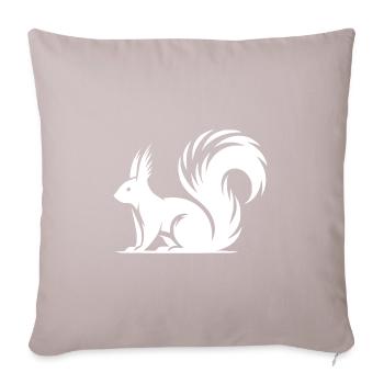 Putzige süsses Eichhörnchen Zeichnung - Sofakissenbezug 45 x 45 cm - helles Taupe - Vorne