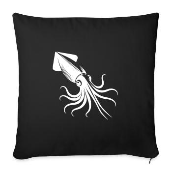 Câlin géant flèche calmar tatouage style plongeur - Housse de coussin décorative 45 x 45 cm - noir - Devant
