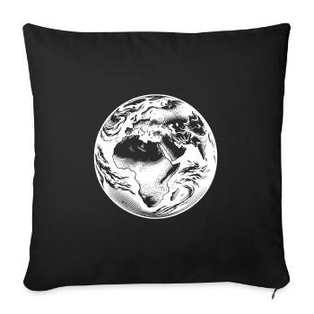 Astronauts View Earth Space Europe Africa - Sofa pillowcase 17,3'' x 17,3'' (45 x 45 cm) - black - Front