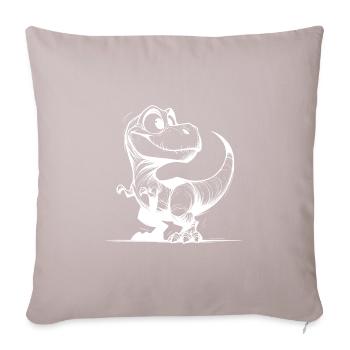 Friendly Smiling T-Rex Dino Drawing - Sofa pillowcase 17,3'' x 17,3'' (45 x 45 cm) - light taupe - Front