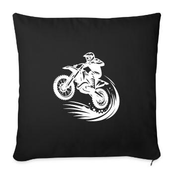 Off-Road Machine in Jump Hobby Motorsport - Sofa pillowcase 17,3'' x 17,3'' (45 x 45 cm) - black - Front