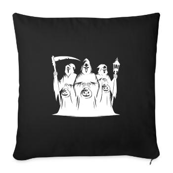 Scary Grim Reaper Halloween Pumpkin Party - Sofa pillowcase 17,3'' x 17,3'' (45 x 45 cm) - black - Front