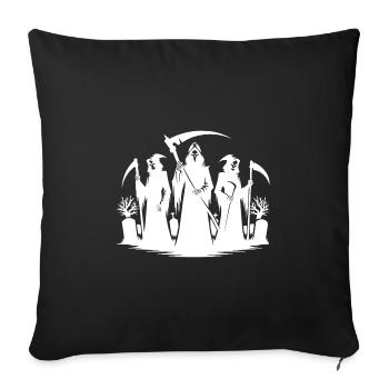 Creepy Grim Reaper Halloween Cemetery Party - Sofa pillowcase 17,3'' x 17,3'' (45 x 45 cm) - black - Front