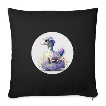 Animal giraffe fantasy and cute - Sofa pillowcase 17,3'' x 17,3'' (45 x 45 cm) - black - Front