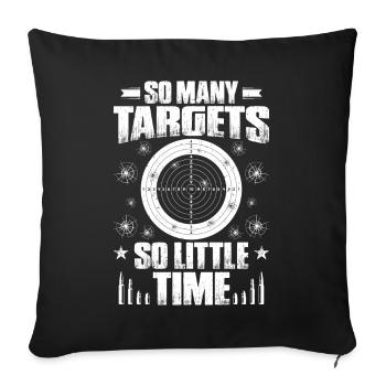Sport shooter sport shooting shooting sport shooter - Sofa pillowcase 17,3'' x 17,3'' (45 x 45 cm) - black - Front