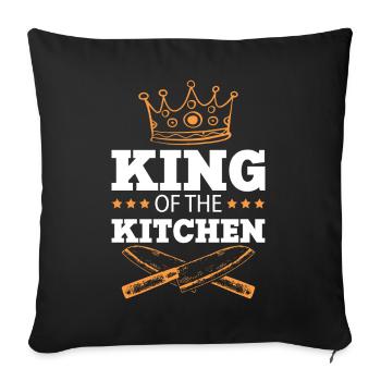 chefkoch king spruch koch - Sofakissenbezug 45 x 45 cm - Schwarz - Vorne