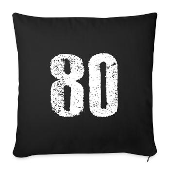 80 Number Vintage - Sofa pillowcase 17,3'' x 17,3'' (45 x 45 cm) - black - Front