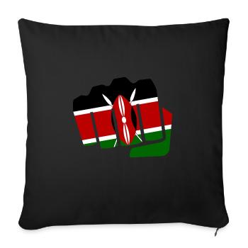 Kenya Flag Nairobi Swahili Mombasa Gift - Sofa pillowcase 17,3'' x 17,3'' (45 x 45 cm) - black - Front