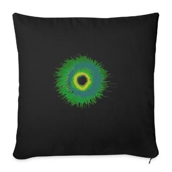 Couleur éclaboussures éclaboussures peintres cadeau coloré paint - Housse de coussin décorative 45 x 45 cm - noir - Devant