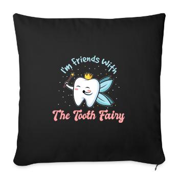 Assistante dentaire - Housse de coussin décorative 45 x 45 cm - noir - Devant
