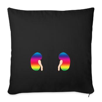 Kidney Colorful Organ Human Gift Idea - Sofa pillowcase 17,3'' x 17,3'' (45 x 45 cm) - black - Front