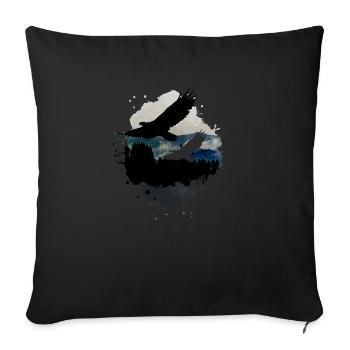 nature,nature,eagle,mountains,mountains,landscape,mountain - Sofa pillowcase 17,3'' x 17,3'' (45 x 45 cm) - black - Front
