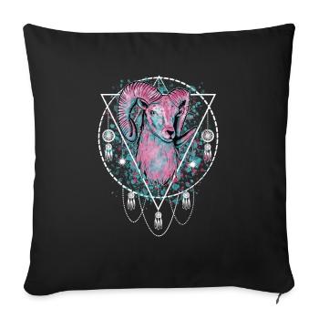 Widder Sternzeichen Spirituell - Sofakissenbezug 45 x 45 cm - Schwarz - Vorne