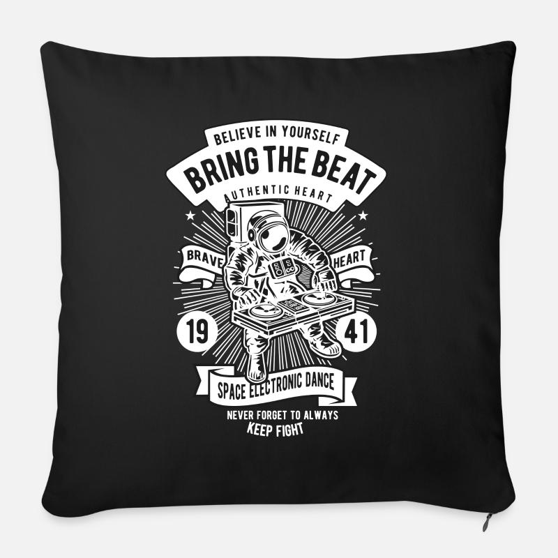 Espace DJ - Housse de coussin décorative 45 x 45 cm - noir