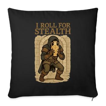 I Roll For Stealth Dieb mit Vase - Sofakissenbezug 45 x 45 cm - Schwarz - Vorne