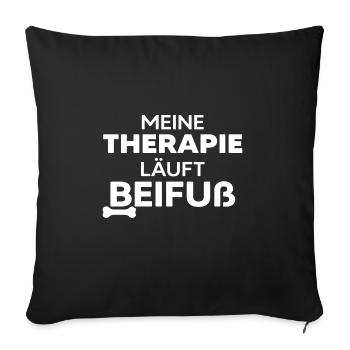 Hund Beifuß TMFA Hundebesitzer Hundeerziehung - Sofakissenbezug 45 x 45 cm - Schwarz - Vorne