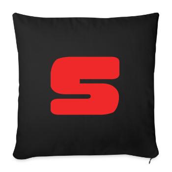 5. 5 YEARS. 5TH ANNIVERSARY. BIRTHDAY 5 YEARS. 5 - Sofa pillowcase 17,3'' x 17,3'' (45 x 45 cm) - black - Front