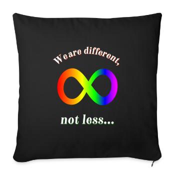 Neurodiversity, Autism awareness, We are - Sofa pillowcase 17,3'' x 17,3'' (45 x 45 cm) - black - Front