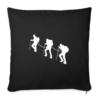 Mountaineering mountaineer sport mountain - Sofa pillowcase 17,3'' x 17,3'' (45 x 45 cm) - black - Front