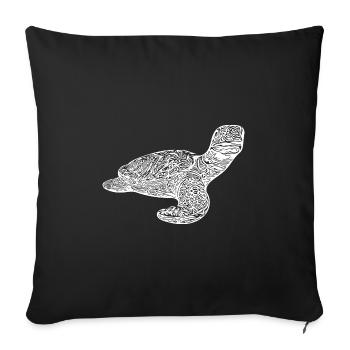 Elegant vintage turtle - Sofa pillowcase 17,3'' x 17,3'' (45 x 45 cm) - black - Front
