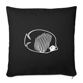 Vintage ButterflyFish - ButterflyFish Fan - Sofa pillowcase 17,3'' x 17,3'' (45 x 45 cm) - black - Front
