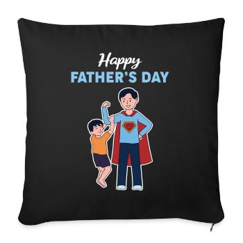 Happy Father's Day Son Design - Sofa pillowcase 17,3'' x 17,3'' (45 x 45 cm) - black - Front