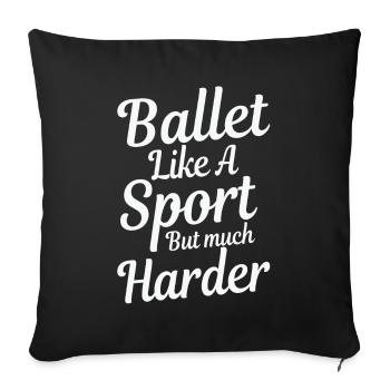 Elegant ballet dancer with graceful movements - Sofa pillowcase 17,3'' x 17,3'' (45 x 45 cm) - black - Front