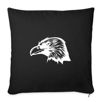 Clever vintage raven head - Sofa pillowcase 17,3'' x 17,3'' (45 x 45 cm) - black - Front
