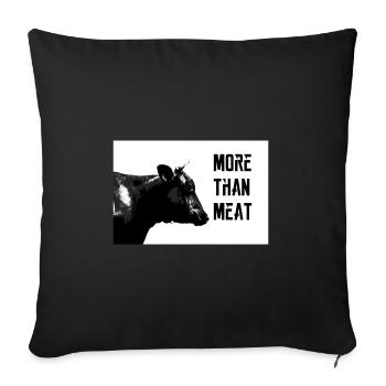 Plus que de la viande - Housse de coussin décorative 45 x 45 cm - noir - Devant