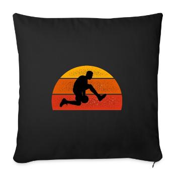 vintage basketball -basketball fan gift - Sofa pillowcase 17,3'' x 17,3'' (45 x 45 cm) - black - Front
