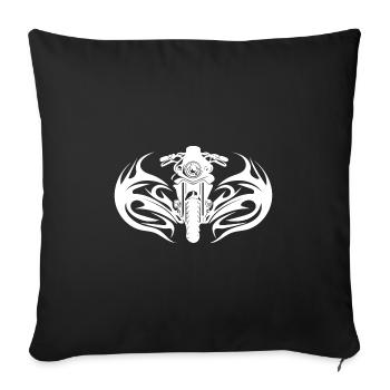 Style Splash Tattoo de course de moto - Housse de coussin décorative 45 x 45 cm - noir - Devant