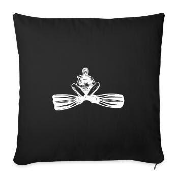 Weightless diver Passion underwater world - Sofa pillowcase 17,3'' x 17,3'' (45 x 45 cm) - black - Front