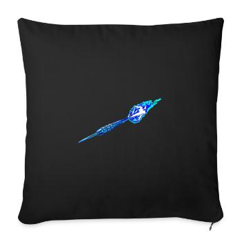 Dartpfeil hellblau - Sofakissenbezug 45 x 45 cm - Schwarz - Vorne