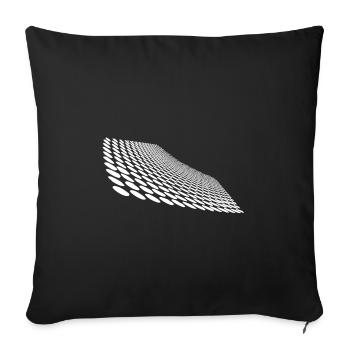 Geometrische Punkte auf gebogener Horizont Fläche - Sofakissenbezug 45 x 45 cm - Schwarz - Vorne