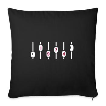 1974 Birthday DJ Anniversary Sound Engineer Disco - Sofa pillowcase 17,3'' x 17,3'' (45 x 45 cm) - black - Front