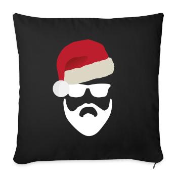 Nikolaus Bart Lunettes de soleil | Noël, Cadeau - Housse de coussin décorative 45 x 45 cm - noir - Devant
