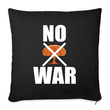 No War Kein Krieg - Sofakissenbezug 45 x 45 cm - Schwarz - Vorne