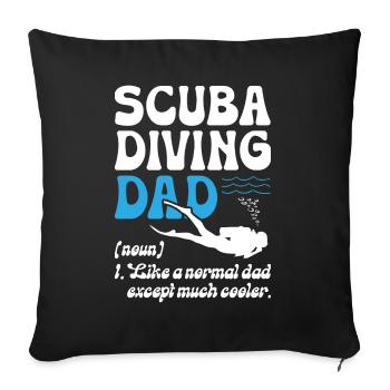 Scuba Diving Dad - Sofa pillowcase 17,3'' x 17,3'' (45 x 45 cm) - black - Front
