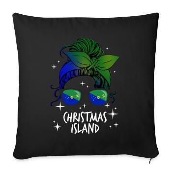 Christmas Island - Sofa pillowcase 17,3'' x 17,3'' (45 x 45 cm) - black - Front