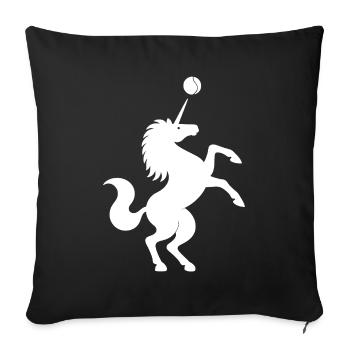 Unicorn Tennis Player Silhouette Minimalist - Sofa pillowcase 17,3'' x 17,3'' (45 x 45 cm) - black - Front