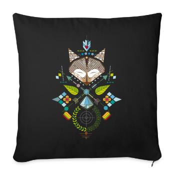 La chasse au renard - Housse de coussin décorative 45 x 45 cm - noir - Devant