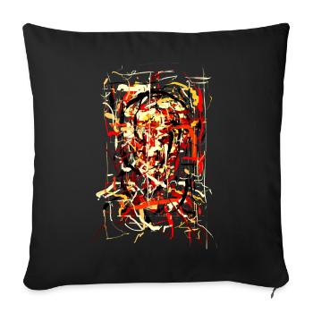 Flaming Devil - Sofa pillowcase 17,3'' x 17,3'' (45 x 45 cm) - black - Front